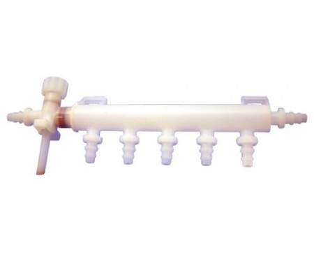 Distributeur d'eau 5 sorties pour tuyau Ø 10 ou 12 mm avec valve d'évacuation