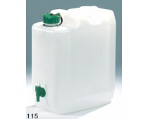 Jerrican en plastique alimentaire 10 litres avec robinet 365x255x160